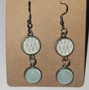 Handmade Green Dangle Earrings